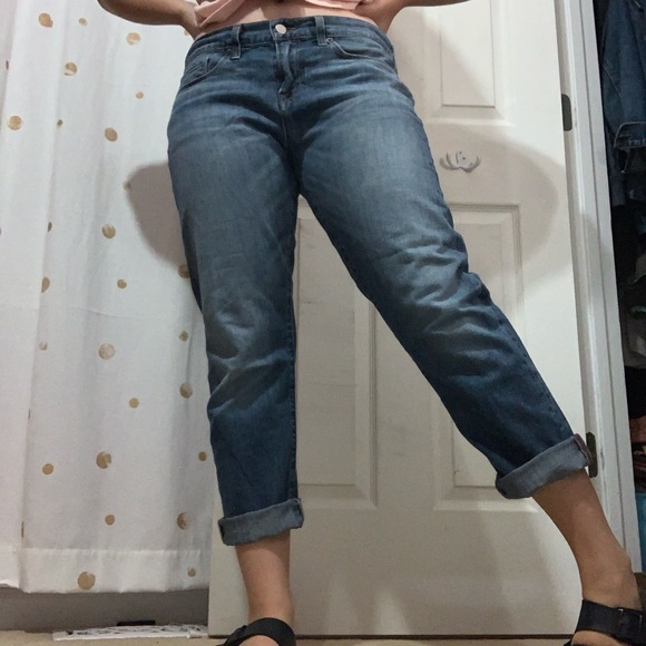 Trendy Dark Wash Lucky Brand Boyfriend Jeans - Picture 1 of 11